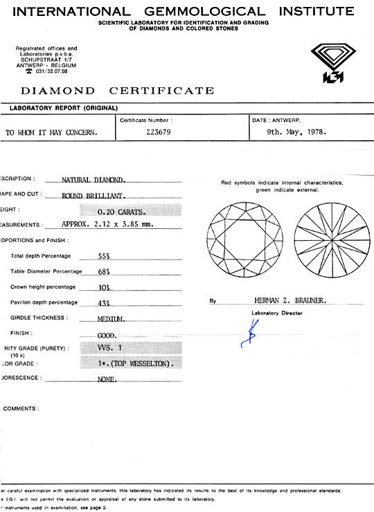 Foto 9 - Diamant 0,2ct Brillant IGI Top Wesselton Plus VVS1, D5053