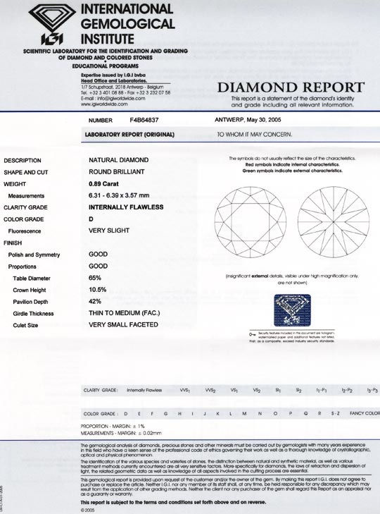 Foto 9 - Diamant, IGI, Brillant 0,89ct Lupenrein River D Diamond, D5537