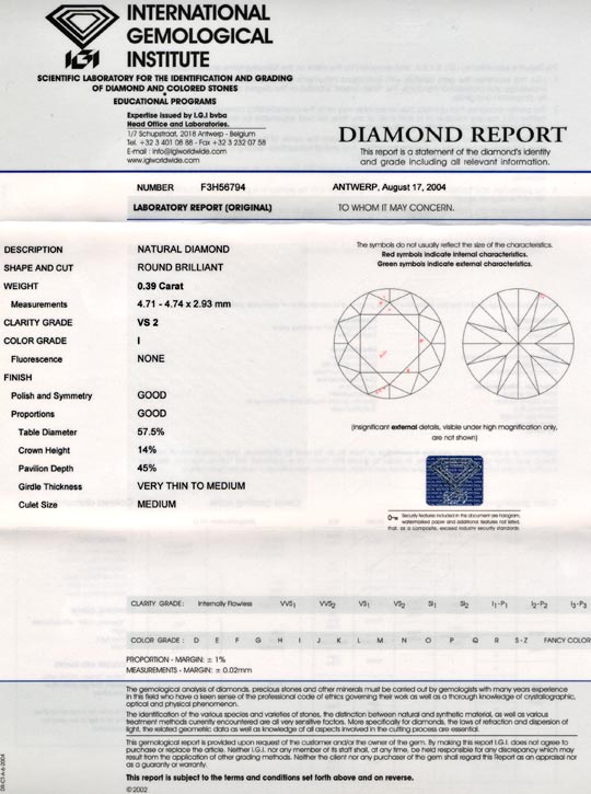 Foto 9 - Diamant, Top Gutachten IGI!, Brillant 0,39 Carat, D5674