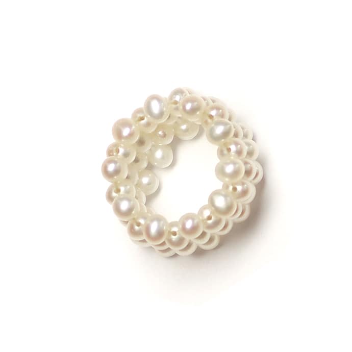 Foto 5 - Schmuckgarnitur Perlen als Ketten Anhänger Armband Ring, Q0688