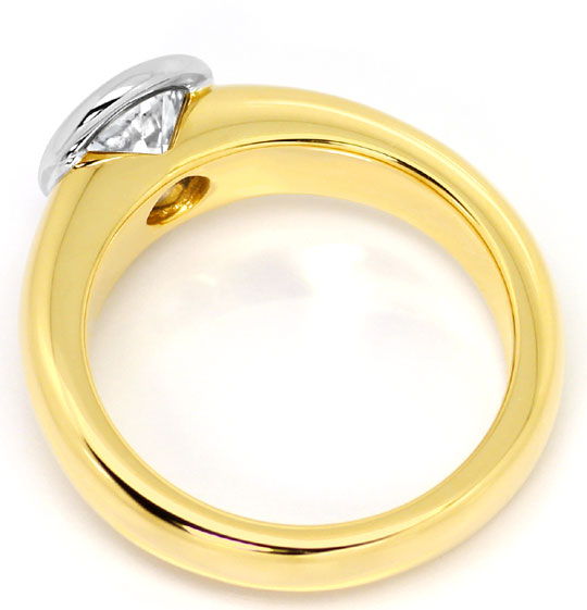 Foto 3 - Brillant-Solitär Ring 1,15 ct massiv Gelbgold-Weißgold, R6198