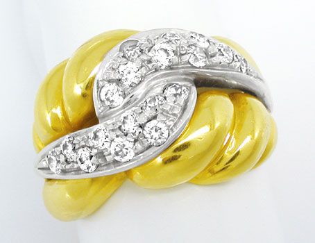Foto 1 - Massiver Bicolor Ring, dekoratives Design, 18Karat/750, S0819
