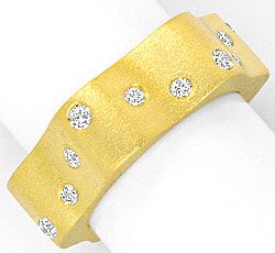Foto 1 - Designer-Brillanten-Ring 18K Gelb Gold, Wellen Goldring, S4162
