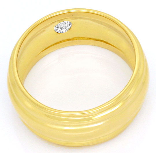 Foto 3 - Breiter Gelbgold-Ring mit 0,19 ct Brillant Solitaer 18K, S4189