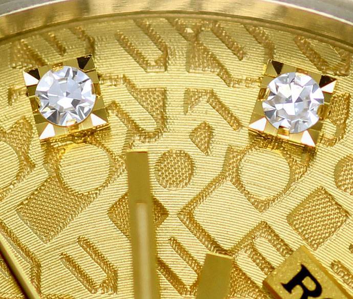 Foto 4 - Rolex Datejust Diamant Zifferblatt Stahl-Gold Damen Uhr, U2452